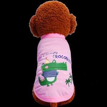 Psa Oblečenie pre Malé Psy Letné Oblečenie Čivava Šteňa Oblečenie Tričko Lete Cartoon Vesta Vytlačené Vesta Ropa Para Perros