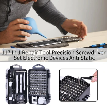 117 V 1 Kompaktný Dizajn, Univerzálne Presnosť Skrutkovača Nastavte Povrch Elektronické Zariadenia Professional Anti-Statické Repair Tool