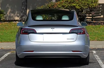 Pre Tesla Model 3 2017-2020 zadný spojler zadný Kufor Boot Krídla spojler, ABS plast Maľované farba čierna 3M koloidné inštalácia