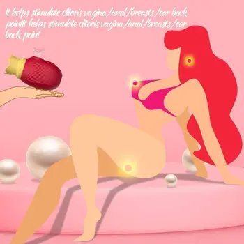 Klitorálny Sania Lízanie Vibrátor G-Spot Jazyk Sexuálne Hračky, S 8 Sacie Režimy & 10 Chvost Vibračných Režimov & 10 Lízanie Režimy