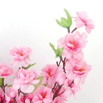 6pcs Peach Blossom Simulácia Kvety, Umelé Kvety Hodvábneho Kvetu Dekoratívne Kvety, Vence (Ružové)