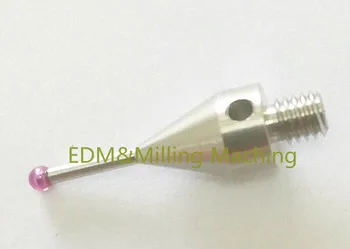 CNC Stroj Cmm Dotyková plocha Stylus 2 mm Ruby Loptu Tip Závit M4 20 mm Dĺžka-5003-4792