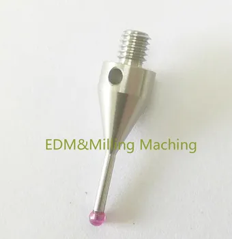 CNC Stroj Cmm Dotyková plocha Stylus 2 mm Ruby Loptu Tip Závit M4 20 mm Dĺžka-5003-4792