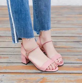 XDA 2019 Letné dámske topánky Móda Ženy Vysoké Podpätky Sandále Stručné Pevné Flip Flops Bežné Roman letné beach papuče