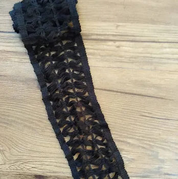 3yard 7.9 cm, čierny strapec fáze šaty opony DIY príslušenstvo čipky