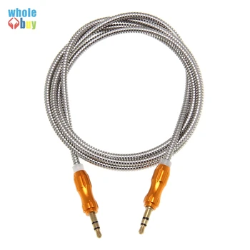 Vysoká kvalita AUX tekvica štýlu heavy metal Audio kábel odolný 3,5 mm samec samec audio kábel konektor Na Mp3 Auto Reproduktor 500pcs/veľa