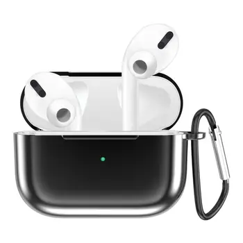 Prenosné Anti-patria Bezdrôtový Bluetooth Headset Prípade, Ochranné puzdro Pre Apple Airpods Pro 3 S Hákom Pokovovanie TPU Farbou