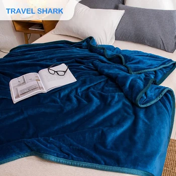 Mäkké tepelné coral fleece cover deka posteľ list fleece linajkované stroj umývateľný flanelové prikrývku 200 x 230 jeseň a v zime