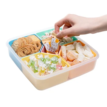 Japonsko Dovezené Tvorivé Ovocný Tanier Úložný Box Domov Snack Plastové Dosky Candy Jedlo Úložný Box Chladnička Užitočné Plastové Okno