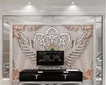 Beibehang tapety pre deti roomCustom módne luxusné diamantové šperky 3d tapeta obývacia izba TV pozadia, tapeta na stenu