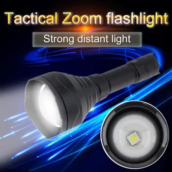 HT12 66mm Objektív XHP-V3 LED Zoomovateľnom Odborné Poľovnícke Taktické Svietidlo so Silným Svetlom Long-range Biele bodové svetlo