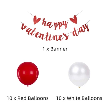 Romantický Valentín je Deň Lásky happy Valentine ' s Day Vlajka Blikajúce Prášok Láska