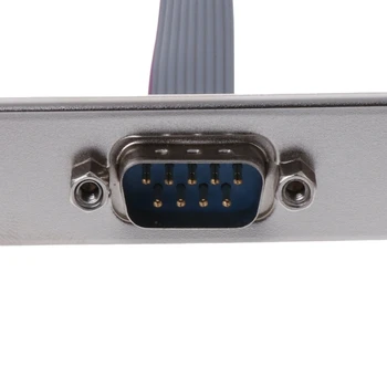 Sériové 9 pin DB9 RS232 Doske Com Port Stužkový Kábel Konektor Držiak Nové T8NF