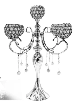 Vysokokvalitné závesné kvetinové tvar crystal ball luster na svadbu
