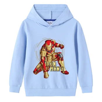Disney Iron Man Baby Boy Bunda Cosplay Hoidies Dlhý Rukáv Deti Hoody Dievčatá Športová Mikina Topy Kabát Deti Deti Oblečenie