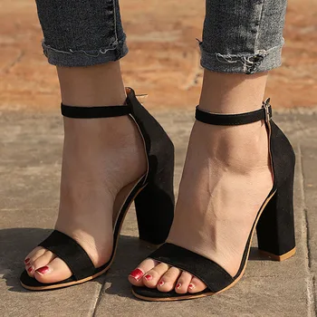 Ženy Sandále Členok Popruh Letné Topánky Žena Vysoké Podpätky Sandále Plus Veľkosť 43 Chaussures Femme Otvorené Prst Ženy Letné Sandále