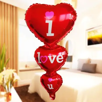 1 Ks Hliníkovej Fólie Červenej Ľúbostné Listy Balóny Milujem Balón Valentines Narodeninovej Party Dodanie Dekorácie Manželstva U Svadbu