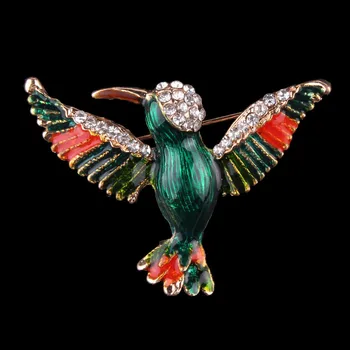 Trendy Lampwork Remesiel Roztomilý Smalt Vtákov Brošňa pre Ženy Crystal Módy, Šperkov & Odevné Doplnky