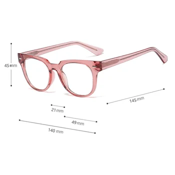 Peekaboo ženské okuliare retro tr90 rám muž predpísať okuliare pre ženy námestie jasný objektív transparentné čierna sivá