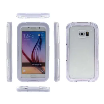 Vodotesné púzdro pokrytie mobilného Telefónu Chránič Prípade, vhodný aj Pre Samsung Galaxy S6 Okraji PC+Trvanlivé TPU