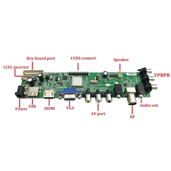 Držiak Pre LTN156AT19-W01/LTN156AT19-001 Panel, DVB-T2 Signálu digitálny LED USB, VGA, TV 1 366 X 768 rozhrania HDMI, AV radič rada obrazovke diaľkového