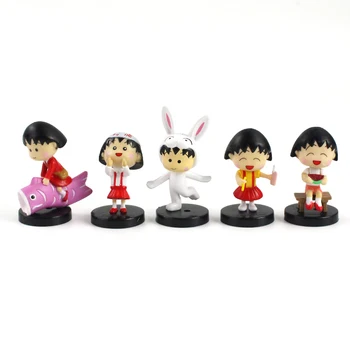 13pcs/set Anime Chibi Maruko-Chan Kreslený Obrázok Hračky, Kreslené Cosplay Dievčatá Roztomilý Mini Model Bábiky Hračky Darček