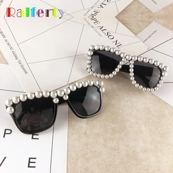 Ralferty Luxusné, Ručne vyrábané Pearl slnečné Okuliare Ženy 2019 Značky Dizajnér Slnečné Okuliare UV400 Povlak Okuliare Ženské Odtiene Oculos G1910