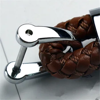 Pánske Kožené Pletené Lano kľúčenky DIY Prívesok Auto Keyrings Auto Príslušenstvo Mužov Jednoduchý prívesok na Business Štýle Keychain