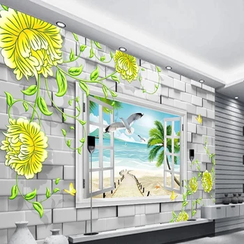 Dekoratívne tapety série 3D stereo kreatívny priestor dekorácie TV pozadí na stenu