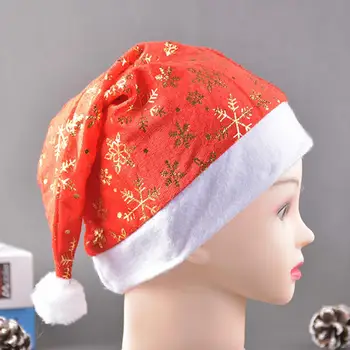 Hrubé Teplé Vianoce Spp Zlaté Velvet Dekoráciami Darček Kontajner Vianočné Hat Strany Ornament Pre Dospelých, Deti Deco