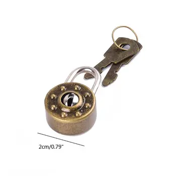 Mini Zámok Malých Batožiny Poľa Kľúč Zámok s Kľúčom Taška Kufor Dekor Príslušenstvo N0HB