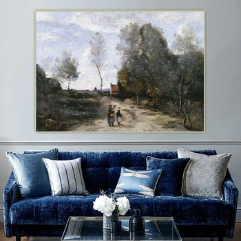 Citon Jean Baptiste Camille Corot《Ceste》Plátno Umenie olejomaľba umelecké Diela Plagát Obrázok na Pozadí na Stenu Dekor Domáce Dekorácie