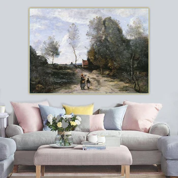 Citon Jean Baptiste Camille Corot《Ceste》Plátno Umenie olejomaľba umelecké Diela Plagát Obrázok na Pozadí na Stenu Dekor Domáce Dekorácie