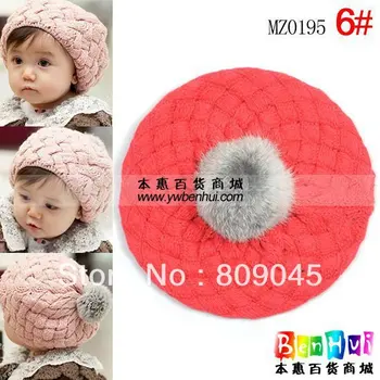 V zime teplé pletené čiapky pre chlapec/dievča/súpravy, čiapky dojčatá čiapky beanine pre chilldren ochranu Sluchu-Apple dieťa beret MZ0195-1pcs