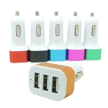 Farebné odolné Univerzálne 4.1 12V 3 USB Port 3usb Nabíjací Adaptér Pre iPhone 7 8 x 5 S 6 Samsung S4 S5 Chytrý Telefón 100ks