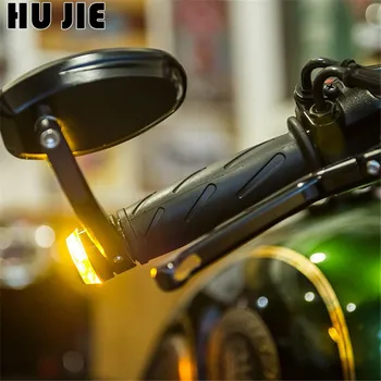 2 ks Univerzálny 22mm Riadidlá Motocykla držadlo Konci Indikátor Grip Plug Zase Signálne Svetlá Kontrolka Žltá Blinker Žiarovka 12V
