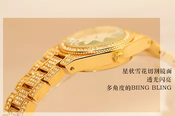BS Top Značky Gold Vyplnené Dámske Hodinky Luxury Diamond Dial Ženy Hodinky Reloj Mujer Dievča Módneho Vodotesné Hodinky Zegarek Damski