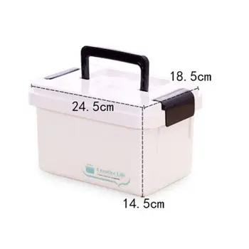 Prenosné Dvojitej Vrstvy Plastové Drog Medicíny Úložný Box Organizátor Prvej Pomoci Hrudníka Prípade aj s Vekom