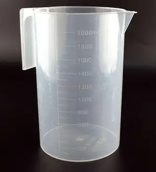 Zosilnené plastové absolvoval meranie pohár s mierkou 2000ml kuchyňa pečenie