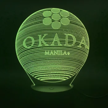 3d Lampa Batérie Powered Okada Hotel Manila Skvelý Darček pre Deti 7 Farby s Diaľkovým Led Nočné Svetlo Lampy na Výzdobu