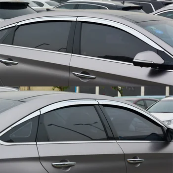1 Nastavte Chrome Bočné Ventilačné Slnečník Okno Clony Proti Oslneniu Dážď Stráže Lamely Pre Hyundai Sonata-2019