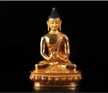Špeciálna Ponuka 20 CM DOMOV rodinný účinným Talizman Budhizmus plný Gilding pozlátené Amitabha, Buddha socha hot predaj