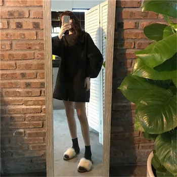 Francúzska Dievčina Svietidla Rukáv Mini Šaty 2019 Ženy O Krk Retro Dot Tlačené Šaty Módne Voľné Bežné Tunika Tričko Šaty Vestidos