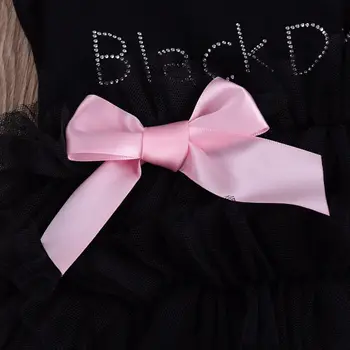 Deti, Baby, Dievčatá, Vyšívané Moje Malé Čierne Šaty Kombinézu Romper Jumpsuit 0-18 M Vybrať