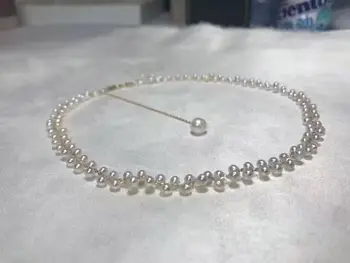 Doprava zadarmo nádherný nový dizajn, white pearl náhrdelník 18-palcové