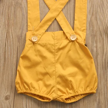 Potápačské Šortky, Nohavice Kvet Roztomilý Jumpsuit Sunsuit Oblečenie Nastavené Novonarodené Dieťa Dievčatá Oblečenie Sady Princezná 0-24M
