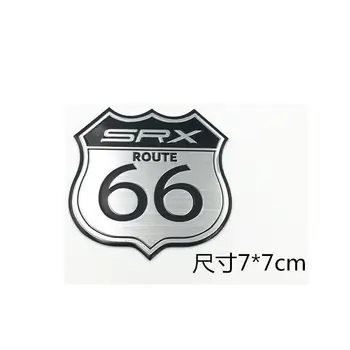 10PCSXMetal Tenké Hliníkové Route 66 US66 Pre SRX CTS Auto Nálepky, Znak, Odznak typovom Štítku, Logo