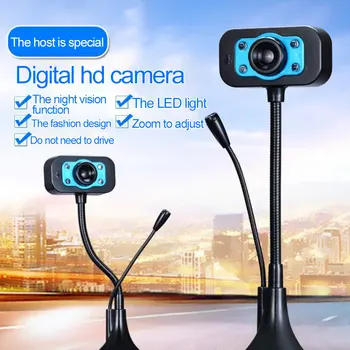 360 Stupeň HD Webkamera USB Web Kamery Otáčania Webkamera S Potlačením Hluku Mikrofón Pre Domáce počítače PC Office Štúdia Hra