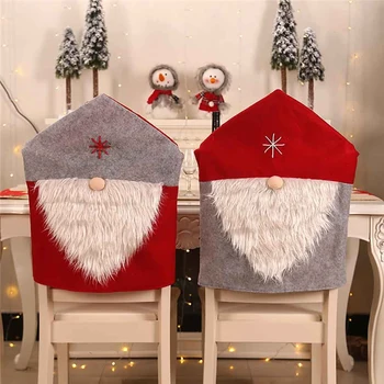 2019 horúce Vianoce, Santa Claus Stoličky Zadný Kryt Snehuliak Elk Lyžiarske Stole, Party Dekor na spoločenské #2o31