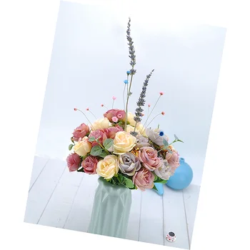 1pcs 30 cm Čaj Rose Hodváb Umelý Kvet 10 hlavy Falošné Kvetinová Výzdoba pre Patry Domov Svadobné Hotel Tabuľka okenné Dekorácie